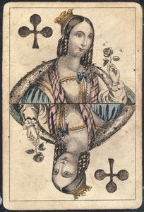 Carta de juego: Reina de tréboles